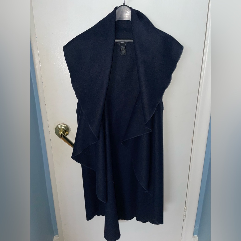 Gilbert Navy Blue Shawl Vest (One Size)